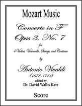 Concerto in F Opus 3, No. 7 Orchestra sheet music cover